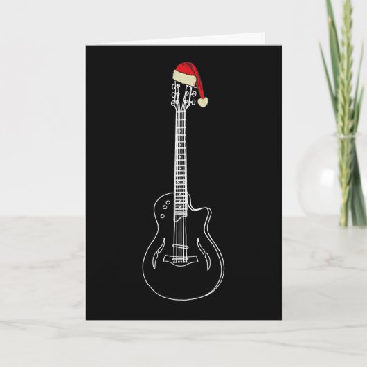 Eenvoudige tekening voor kerstgitaar kaart (Voorkant)