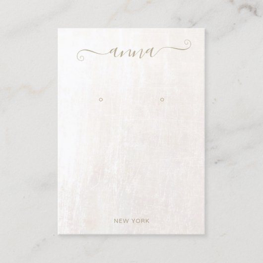 Eenvoudige tekenmarmer voor script oormervertoning visitekaartje (Voorkant)