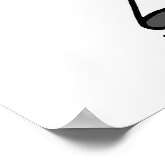 Eenvoudige tekenoptie voor T-shirts en schenkingen Poster (Hoek)