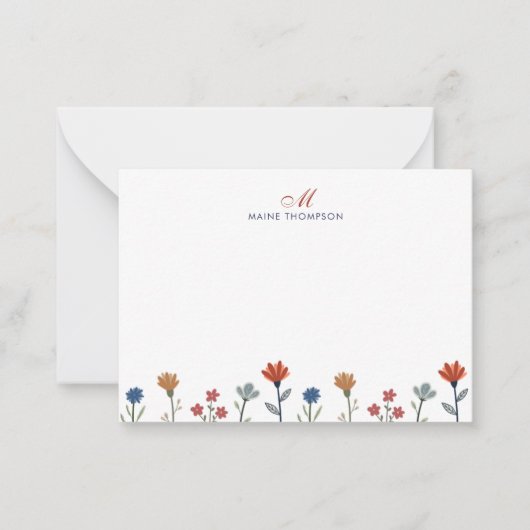 Eenvoudige tekenreeksmogramstrips voor kleurrijke  notitiekaartje (Voorkant)