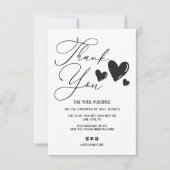 Eenvoudige tekenscriptvolgorde Hartelijk dank Bedankkaart (Voorkant)