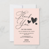 Eenvoudige tekenscriptvolgorde Hartelijk dank Bedankkaart (Voorkant)