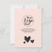 Eenvoudige tekenscriptvolgorde Hartelijk dank Bedankkaart (Achterkant)