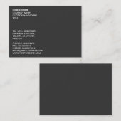 Eenvoudige tekst 02 - Grijs Visitekaartje (Voorkant / Achterkant)