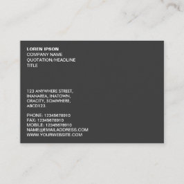 Eenvoudige tekst 02 - Grijs Visitekaartje