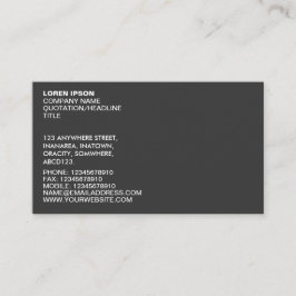 Eenvoudige tekst 02 - Grijs Visitekaartje