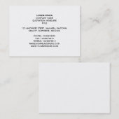 Eenvoudige tekst 05 - Wit Visitekaartje (Voorkant / Achterkant)