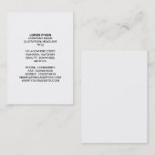 Eenvoudige tekst 07 - Wit Visitekaartje (Voorkant / Achterkant)