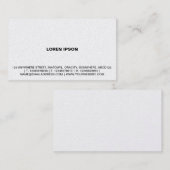 Eenvoudige tekst 08 - Wit (goud) Visitekaartje (Voorkant / Achterkant)