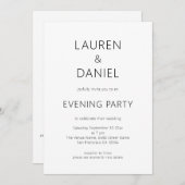 Eenvoudige tekst alleen QR Code Wedding Evding Par Kaart (Voorkant / Achterkant)