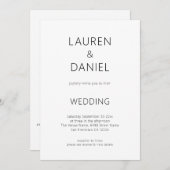 Eenvoudige tekst Alleen QR-code zwart en wit bruil Kaart (Voorkant / Achterkant)