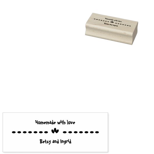 Eenvoudige Tekst Divider Art Stamp Rubberstempel (Gestempeld)