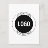 Eenvoudige tekst en uw Logo of Afbeelding Briefkaart (Voorkant)