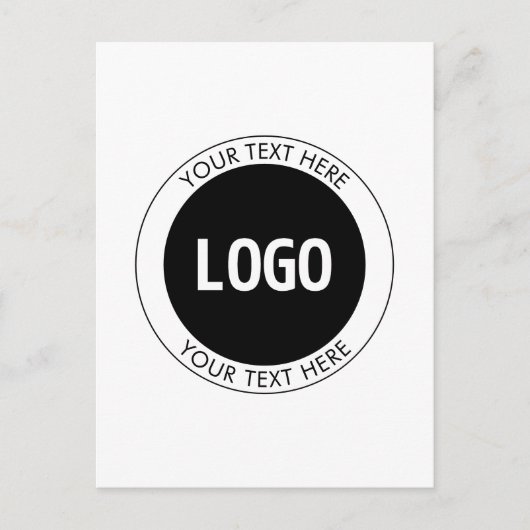 Eenvoudige tekst en uw Logo of Afbeelding Briefkaart (Voorkant)