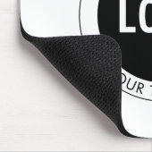 Eenvoudige  tekst en uw Logo of Afbeelding Muismat (Hoek)