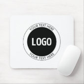 Eenvoudige  tekst en uw Logo of Afbeelding Muismat (Met muis)