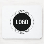 Eenvoudige  tekst en uw Logo of Afbeelding Muismat (Voorkant)