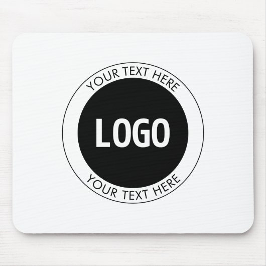 Eenvoudige  tekst en uw Logo of Afbeelding Muismat (Voorkant)
