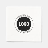 Eenvoudige  tekst en uw Logo of Afbeelding Servet (Voorkant)