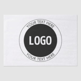 Eenvoudige  tekst en uw Logo of Afbeelding Tissuepapier