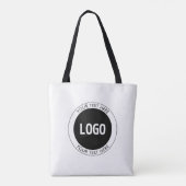 Eenvoudige  tekst en uw Logo of Afbeelding Tote Bag (Achterkant)