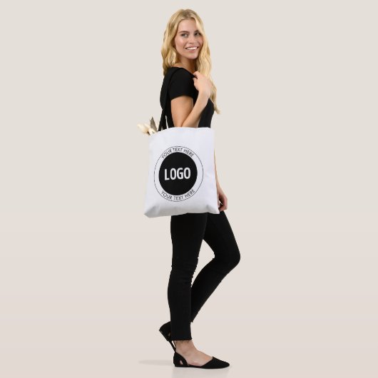 Eenvoudige  tekst en uw Logo of Afbeelding Tote Bag (Op model)