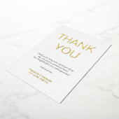 Eenvoudige tekst Foto Weddenschap Echte dank Folie Uitnodiging (Gedraaid)