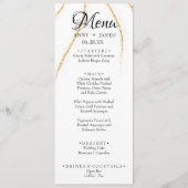 Eenvoudige tekst Gold Glitter Weddenschap Menu (Voorkant)
