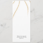 Eenvoudige tekst Gold Glitter Weddenschap Menu (Achterkant)