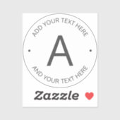 Eenvoudige  tekst | Grijs en doorzichtig Sticker (Vel)