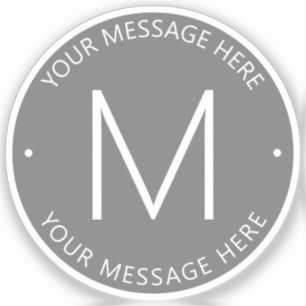 Eenvoudige  tekst   Grijs transparant Sticker