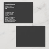Eenvoudige tekst - grijs visitekaartje (Voorkant / Achterkant)