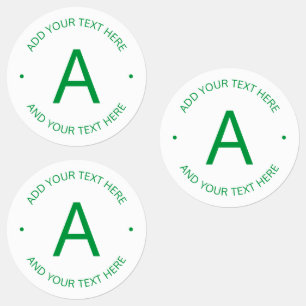 Eenvoudige tekst Groen en wit Labels
