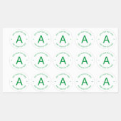 Eenvoudige tekst | Groen en wit Labels (Vel)