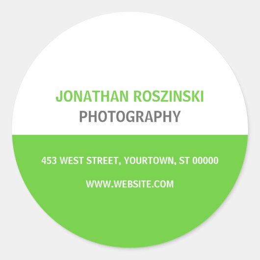 Eenvoudige tekst Groene Sticker (Voorkant)