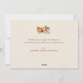 Eenvoudige tekst Happy Thanksgiving-foto Feestdagenkaart (Achterkant)