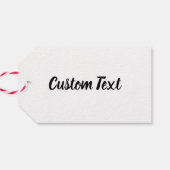 Eenvoudige tekst in wit en zwart script, Sjabloon Cadeaulabel (Achterkant Horizontaal)