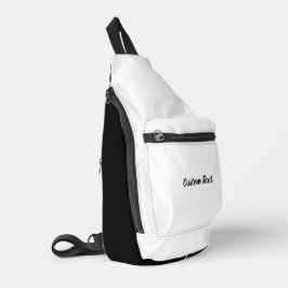Eenvoudige tekst in wit en zwart script, Sjabloon Sling Bag