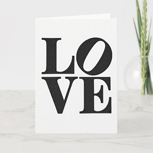 Eenvoudige Tekst Liefde Kaart (Voorkant)