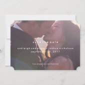 Eenvoudige tekst | Moderne foto slaat de datum op Save The Date (Voorkant)