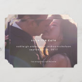 Eenvoudige tekst | Moderne foto slaat de datum op Save The Date (Voorkant / Achterkant)