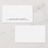 Eenvoudige tekst Naam en adres Notitiekaartje (Voorkant / Achterkant)