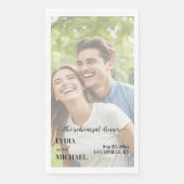 Eenvoudige Tekst Overlay Foto Proef Diners Servet (Voorkant)