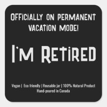 Eenvoudige Tekst pensioenkaars stickers