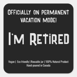 Eenvoudige Tekst pensioenkaars stickers