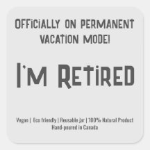 Eenvoudige Tekst pensioenkaars stickers