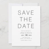 Eenvoudige tekst sparen de datumuitnodiging kaart (Voorkant)