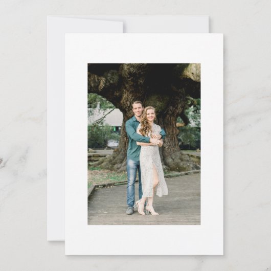 Eenvoudige tekst sparen de datumuitnodiging kaart (Achterkant)