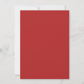 Eenvoudige Tekst Thanksgiving Diner Goud Rood Kaart (Achterkant)