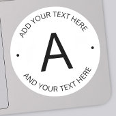 Eenvoudige  tekst | Transparantie met zwart Sticker